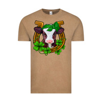 Vintage Coffee lucky horseshoe 4 leaf clover baby calf Vintage Tee - Jasminsmagicworld