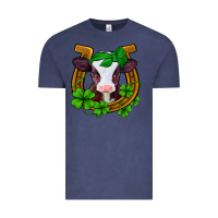 Vintage Denim lucky horseshoe 4 leaf clover baby calf Vintage Tee - Jasminsmagicworld