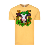 Vintage Mustard lucky horseshoe 4 leaf clover baby calf Vintage Tee - Jasminsmagicworld
