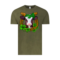 Vintage Olive lucky horseshoe 4 leaf clover baby calf Vintage Tee - Jasminsmagicworld