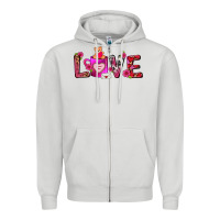 Dove Grey Love Coffee Mug Valentines Day Zipper Hoodie - FaDigitalArtStudio