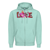 Love Coffee Mug Valentines Day Zipper Hoodie | Teevron