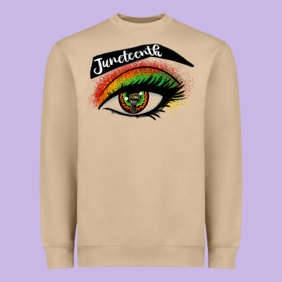 Juneteenth Eyelash Cowgirl Heavyweight Sweatshirt Designed By Cowgirlartshop