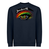 Navy juneteenth eyelash cowgirl Heavyweight Sweatshirt - CowGirlArtShop