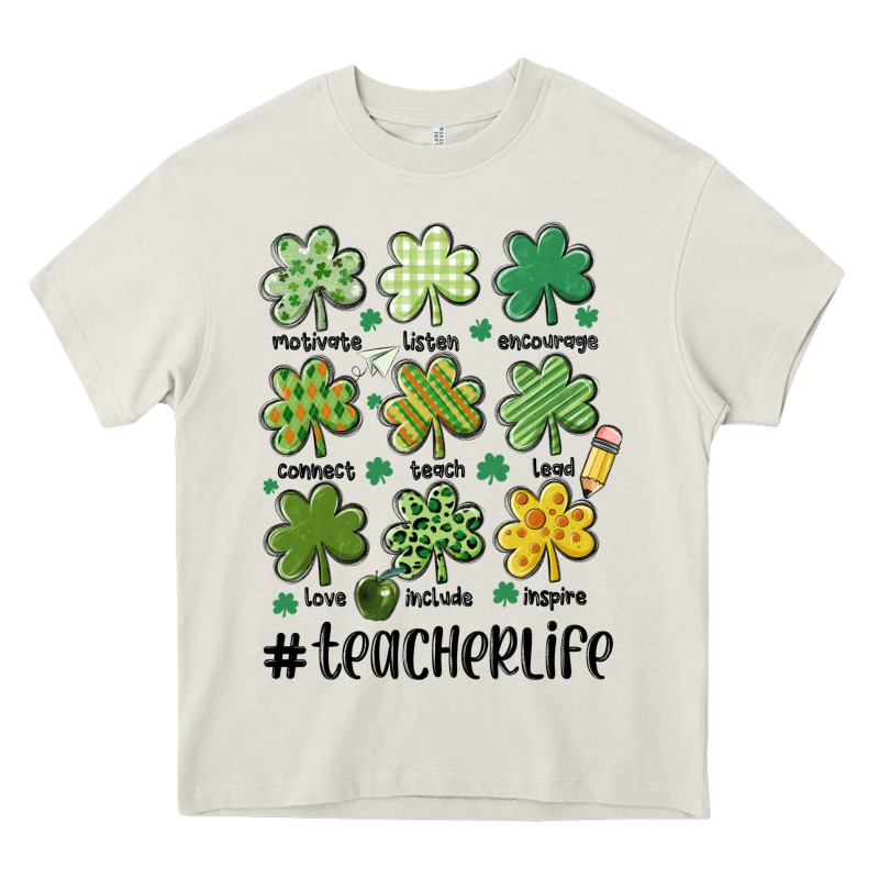Teacher St.patrick's Heavy Core Tee by MaliasSmallBusiness | Teevron