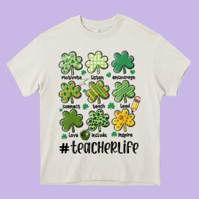 Teacher St.patrick's Heavy Core Tee Designed By Maliassmallbusiness