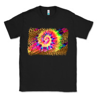 Black leopard, tie die backgraund Classic Tee - JahusDesignShop