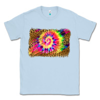 Dusty Blue leopard, tie die backgraund Classic Tee - JahusDesignShop