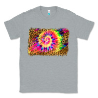 Heather Grey leopard, tie die backgraund Classic Tee - JahusDesignShop