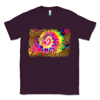 Plum leopard, tie die backgraund Classic Tee - JahusDesignShop