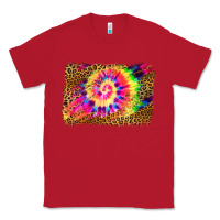 Red leopard, tie die backgraund Classic Tee - JahusDesignShop