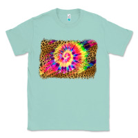 Seafoam leopard, tie die backgraund Classic Tee - JahusDesignShop