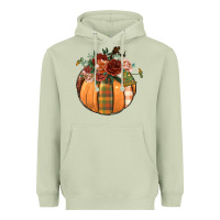 Matcha floral pumpkin Heavyweight Hoodie - BundleAndBundleShop
