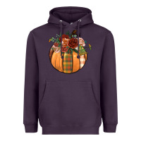 Plum floral pumpkin Heavyweight Hoodie - BundleAndBundleShop