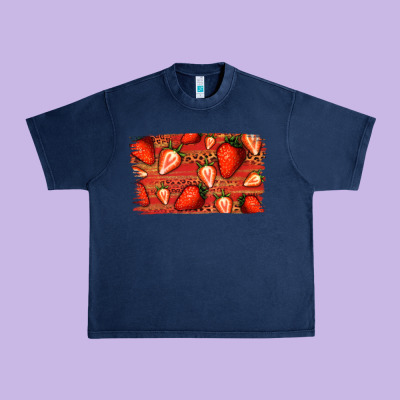 Strawberry Background Urban Heavy Tee Designed By Bettercallsaul