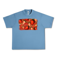 Pebble Blue Strawberry Background Urban Heavy Tee - Bettercallsaul