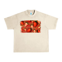 Sandshell Strawberry Background Urban Heavy Tee - Bettercallsaul