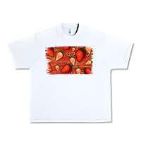 White Strawberry Background Urban Heavy Tee - Bettercallsaul