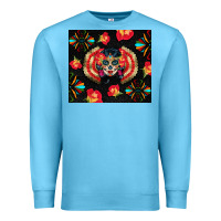 Ocean Blue sugar skull tumbler Premium Sweatshirt - BundleAndBundleShop