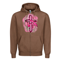Chestnut breast cancer cross Zipper Hoodie - FaDigitalArtStudio