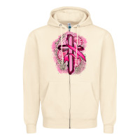 Sandshell breast cancer cross Zipper Hoodie - FaDigitalArtStudio