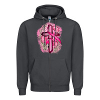 Smoke breast cancer cross Zipper Hoodie - FaDigitalArtStudio