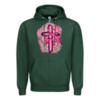 Sports Green breast cancer cross Zipper Hoodie - FaDigitalArtStudio