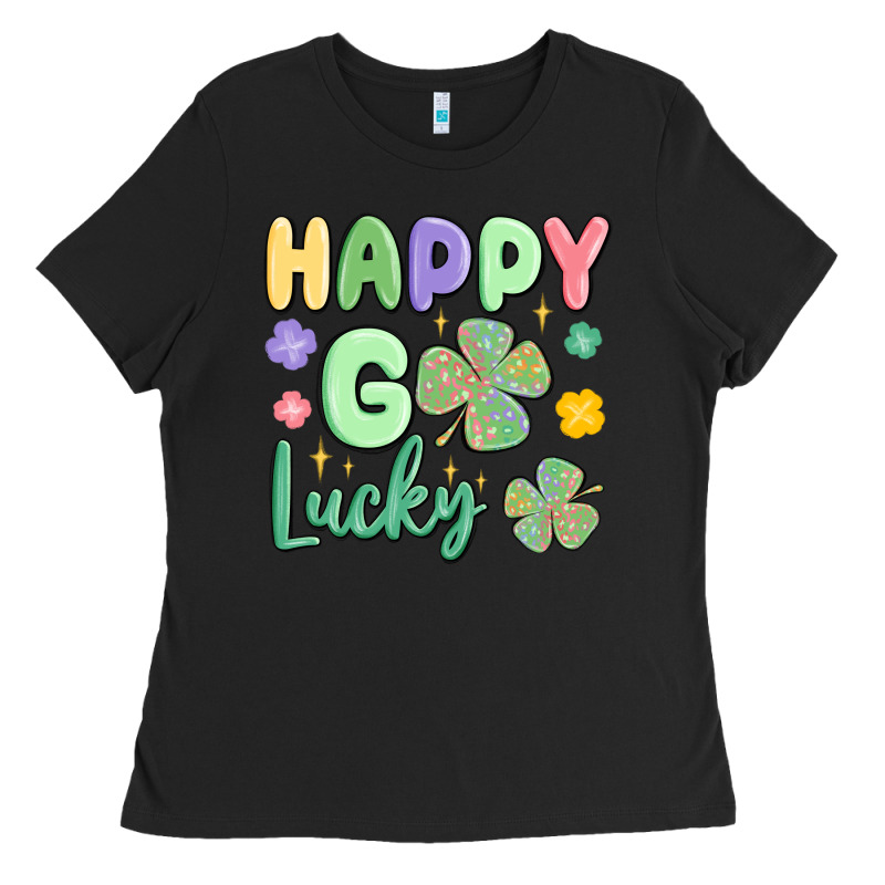 Happy Go Lucky Ladies Tee by MaliasSmallBusiness | Teevron