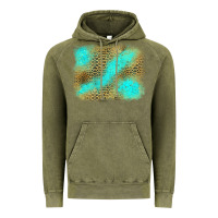 Leopard Turquoise Background Vintage Hoodie | Teevron