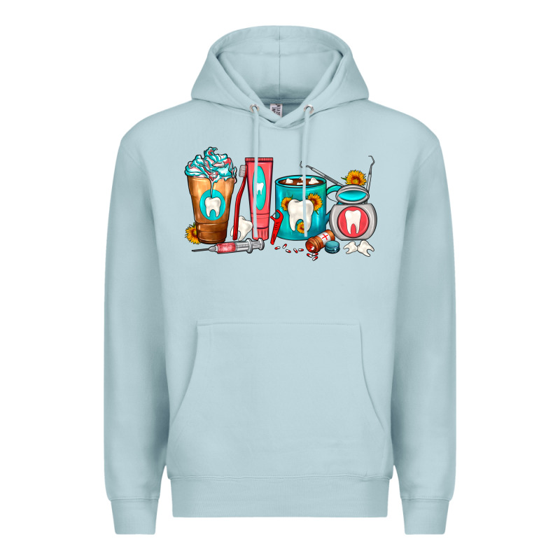 Dentist Coffee Cups Premium Hoodie by FaDigitalArtStudio | Teevron