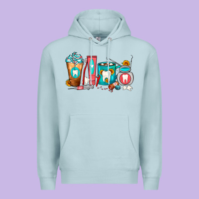 Dentist Coffee Cups Premium Hoodie Designed By Fadigitalartstudio