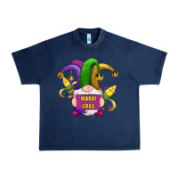 Navy mardi gras gnomes fleur de lis Urban Heavy Tee - RanaPortraitStore