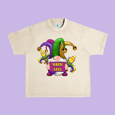 Mardi Gras Gnomes Fleur De Lis Urban Heavy Tee Designed By Ranaportraitstore