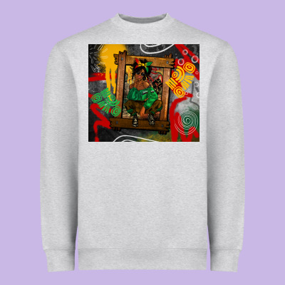 Juneteenth Black Woman Fashion Girl Heavyweight Sweatshirt Designed By Cowgirlartshop