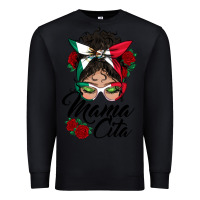 Black mexican mamacita messy bun Premium Sweatshirt - BundleAndBundleShop