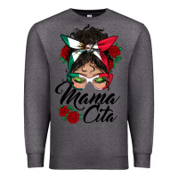 Charcoal Heather mexican mamacita messy bun Premium Sweatshirt - BundleAndBundleShop