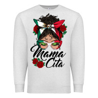 Oatmeal Heather mexican mamacita messy bun Premium Sweatshirt - BundleAndBundleShop