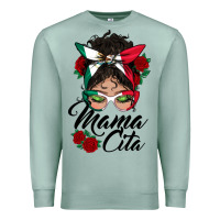 Seafoam mexican mamacita messy bun Premium Sweatshirt - BundleAndBundleShop