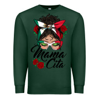 Sports Green mexican mamacita messy bun Premium Sweatshirt - BundleAndBundleShop