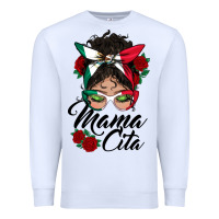White mexican mamacita messy bun Premium Sweatshirt - BundleAndBundleShop