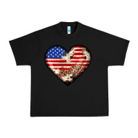 Black western usa flag heart Urban Heavy Tee - JahusDesignShop