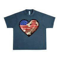 Midnight Navy western usa flag heart Urban Heavy Tee - JahusDesignShop