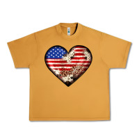 Peanut Butter western usa flag heart Urban Heavy Tee - JahusDesignShop