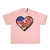Salmon western usa flag heart Urban Heavy Tee - JahusDesignShop
