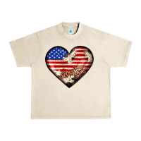 Sandshell western usa flag heart Urban Heavy Tee - JahusDesignShop