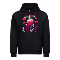 Black All We Need İs Moo Love Urban Hoodie - SublimationCraftShop