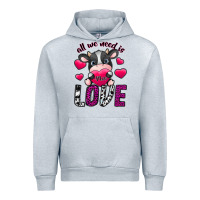 Heather Grey All We Need İs Moo Love Urban Hoodie - SublimationCraftShop