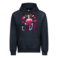 Navy All We Need İs Moo Love Urban Hoodie - SublimationCraftShop