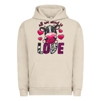 Pigment French Oak All We Need İs Moo Love Urban Hoodie - SublimationCraftShop