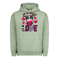 Pigment Oil Green All We Need İs Moo Love Urban Hoodie - SublimationCraftShop